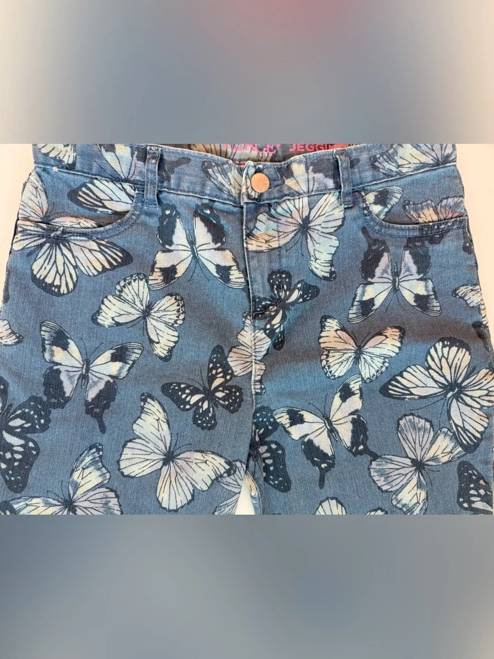The Children’s Place Butterfly All Over Print Jeggings Size 16 Stretch